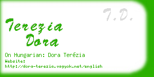 terezia dora business card